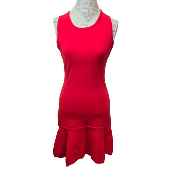 Just Fab Bandage Red Tank Top Fit And Flare Mini Holiday Party Women's Dress - Picture 3 of 12